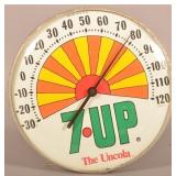1960s 7-Up The Uncola Round Thermometer.