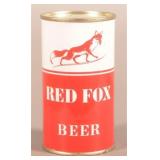Flat Top Red Fox Beer Can Best Brewing Company.