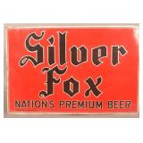 Early Silver Fox Premium Beer Embossed Tin Sign.