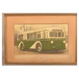 A.C.F. Motors Company Rapid Transit Bus Ad Sign.