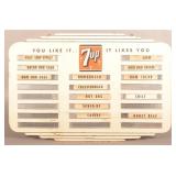 1930s Art Deco 7Up Diner Menu Board.