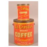 Lancaster, PA El Capitan Coffee Display Tins.