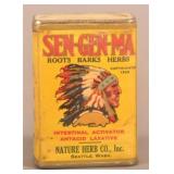 Sen-Gen-Ma Native American Chief Logo Tin.