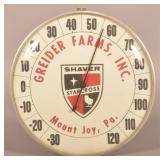 Greider Farms Mt. Joy, PA Advertising Thermometer.