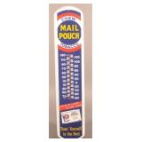 Vintage Mail Pouch Tobacco Thermometer.