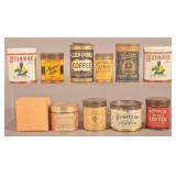Great Collection of Sample Vintage Coffee Tins.