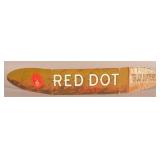 Die-Cut Red-Dot Cigar Cardboard Advertising Sign.