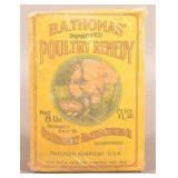 Rare B.A.Thomas Improved Poultry Remedy 8 Lb. Box.
