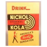 Large Embossed Drink Nichol Kola Sign.
