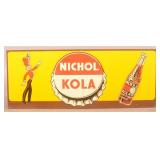Vintage Nichol Kola Metal Litho Sign.