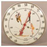 Colton-Lewis Sporting Goods Round Thermometer.