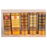 Five Cylinder 9-1/2 oz. National Biscuit Tins.