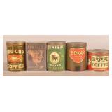 Group of General Store Coffee Advertising Tins.