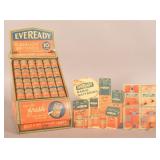 Eveready Tin Flashlight Battery Display & Others.