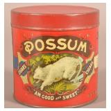 Round Possum Red Cigar Tin.