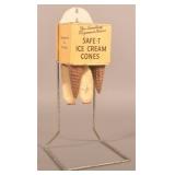 Antique Sanitary Safe-T Ice Cream Cone Dispenser.