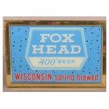 Fox Head "400" Brewery Vintage Backlit Bar Sign.