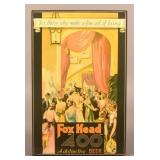 Fox Head "400" Brewery 1936 Litho Sign.