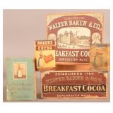 Walter Baker Chocolate Box and Packages.