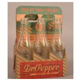 Early Dr. Pepper Cardboard Carrier & Bottles.