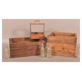 Orange Crush Soda Crates, Bottles, Pepsi Carrier.