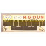 R.G. Dunn Cigar Baseball/Hockey/Football Sign.
