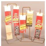 Three Metal General Store Chip & Bag Holders.