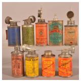 Group Antique Handy Oiler Advertising Cans.