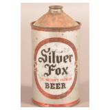 Quart Cone Top Silver Fox IRTP Beer Can.