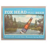 Excellent Backlit Fox Head "400" Bar Top Sign.
