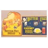 Two Graphic General Store Hanging Price Signs.