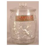 Planters Peanut Glass Barrel Jar.