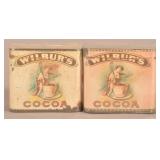 Two Rectangular Paper Label Wilbur