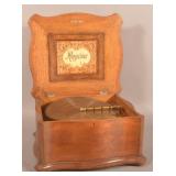 Early 20th C. Oak Regina Music Box.