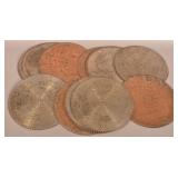 18 Late 19th C. Regina Music Box 15-1/2" Discs.