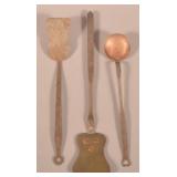 Three Unique Wrought Iron Kitchen Utensils.