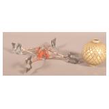 Antique Weathervane Directional & Glass Ball.