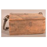 Wonderful Homemade Folk Art Wood Fishing Creel.