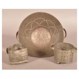 Three Early Antique Tin Primitive Strainers.