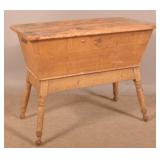 Early Splay-Leg Paint-Decorated Dough Tray.