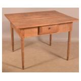 Walnut Scrub-Top Farm Table.