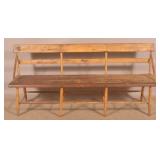 Pennsylvania Plank Seat Country Settle Bench