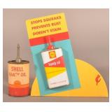 Shell Gasoline Handy Oilers & Cardboard Display.