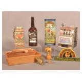 Black Fox Whiskey Bottle & Other Fox Memorabilia.