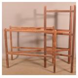 Two Antique Pine Folding Quilt Racks.