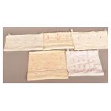 Five Antique Pennsylvania Show Towels.