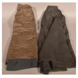 Two 19th C. Quilted Aprons with Polished Cotton.