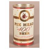 Clean Fox Head 400 Copyright 1953 12 oz. Beer Can.
