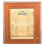 19th C. Patriotic Cumberland Co., PA Fraktur.