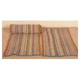 Antique Braided Rug Runner & Matching Mat.